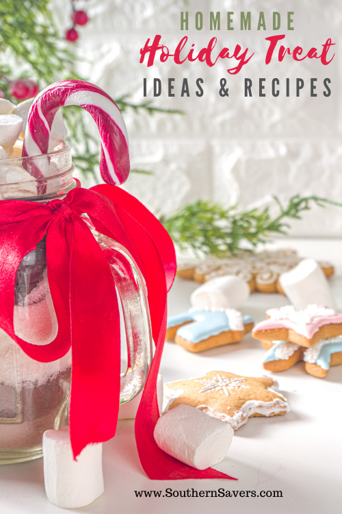 Looking for a frugal way to give meaningful gifts this Christmas? These homemade holiday treat ideas and recipes will inspire you!