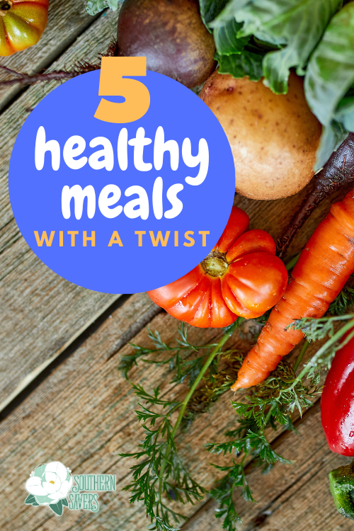 Here's a menu plan of five meals that are all healthy recipes with a twist! Your family won't even realize they are eating healthier food.