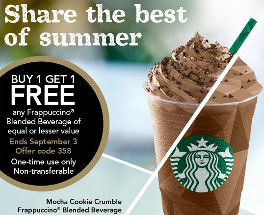 starbucks buy one get one