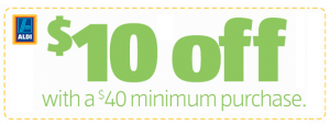 Aldi Printable Coupon | $10 off $40 Purchase :: Southern Savers