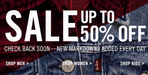 Levi's Coupon Code: Extra 25% off Clearance & Free Shipping Orders $100+ ::  Southern Savers