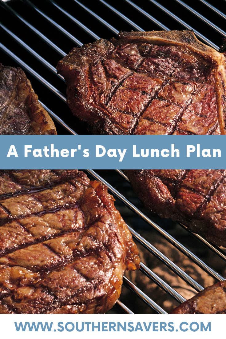 This Father's Day menu plan will leave any dad in your life super happy—delicious meat, bacon, maple syrup, beans, and grilled veggies!