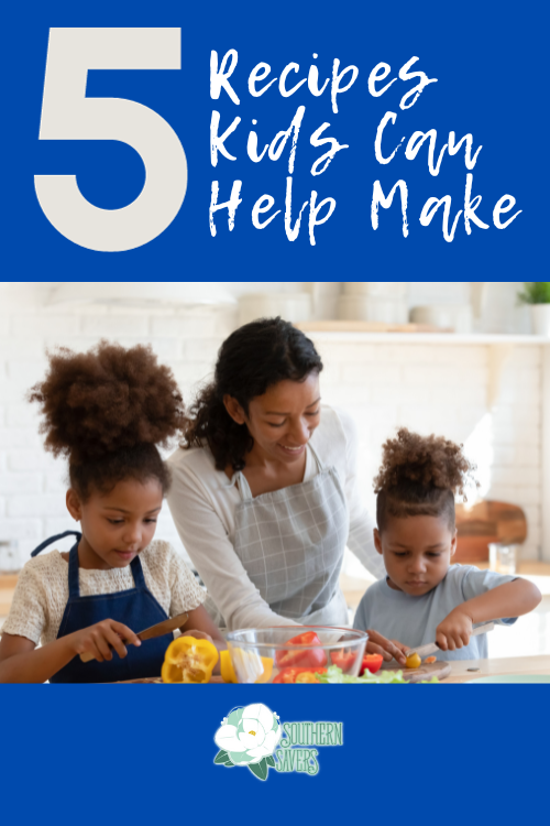 Spend time with your kids in the kitchen by enlisting them to help cook! Here are some recipes kids can help make.