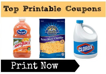 New Printable Coupons | Clorox, Crystal Farms, Ocean Spray &amp; More ...