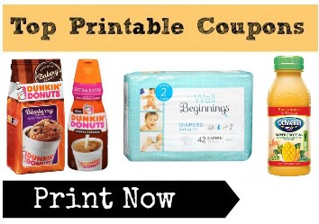 New Printable Coupons | Dunkin' Donuts, Odwalla, Scope &amp; More ...
