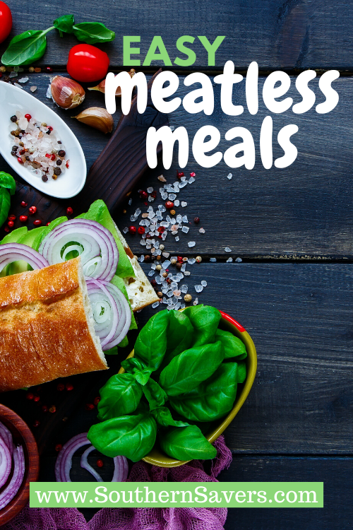 Save money on meat by trying out some of these easy meatless meals! Instead of going full vegetarian, just incorporate a couple ideas into your weekly plan.