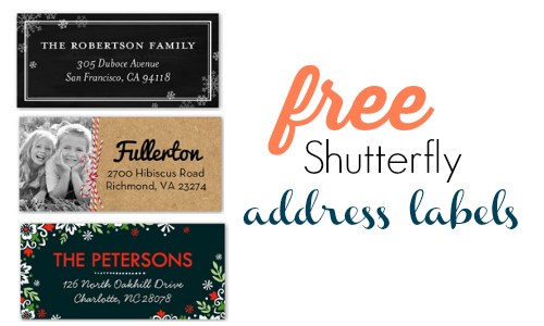 shutterfly address labels