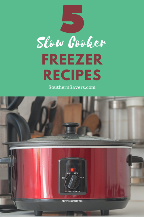 Make dinner super easy with these 5 slow cooker freezer recipes. All you have to do is pull them out of the freezer and put them in the slow cooker!