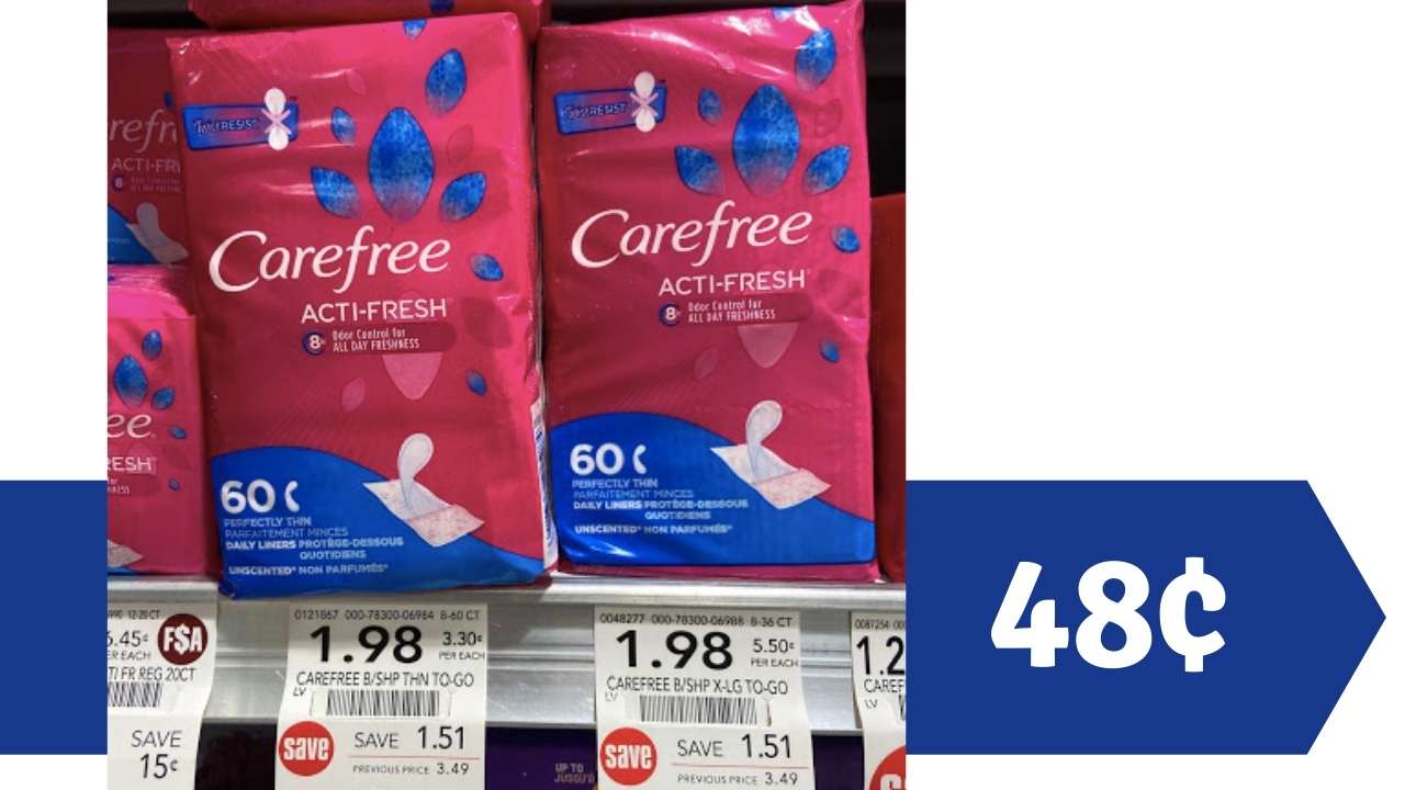 Carefree Coupon 48¢ At Publix Southern Savers