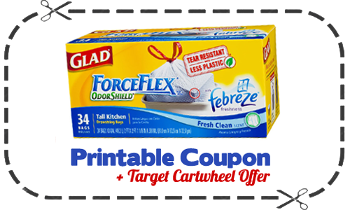 Glad Coupon | $1 off ForceFlex Bags, Stack With Target Cartwheel Offer :: Southern Savers