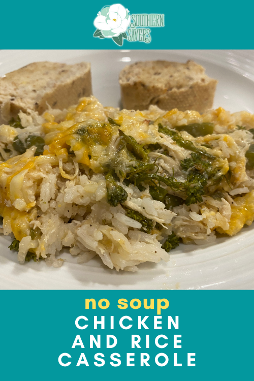 This chicken and rice casserole is flavorful, creamy, and perfect for a family dinner. Not only is it free of canned soup, but it all cooks up in one pot!