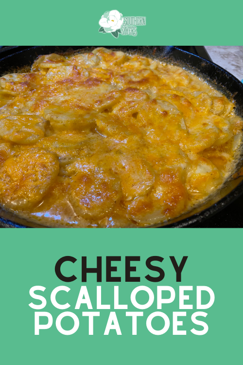 This is my quick and easy version of scalloped potatoes. It goes well with basically any meat and is great to bring to potluck dinners.