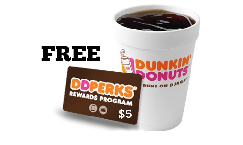 Dunkin Donuts Join Dd Perks Today And Get A Free 5 Gift Card Beverage When You Register Using Their New Mobile App