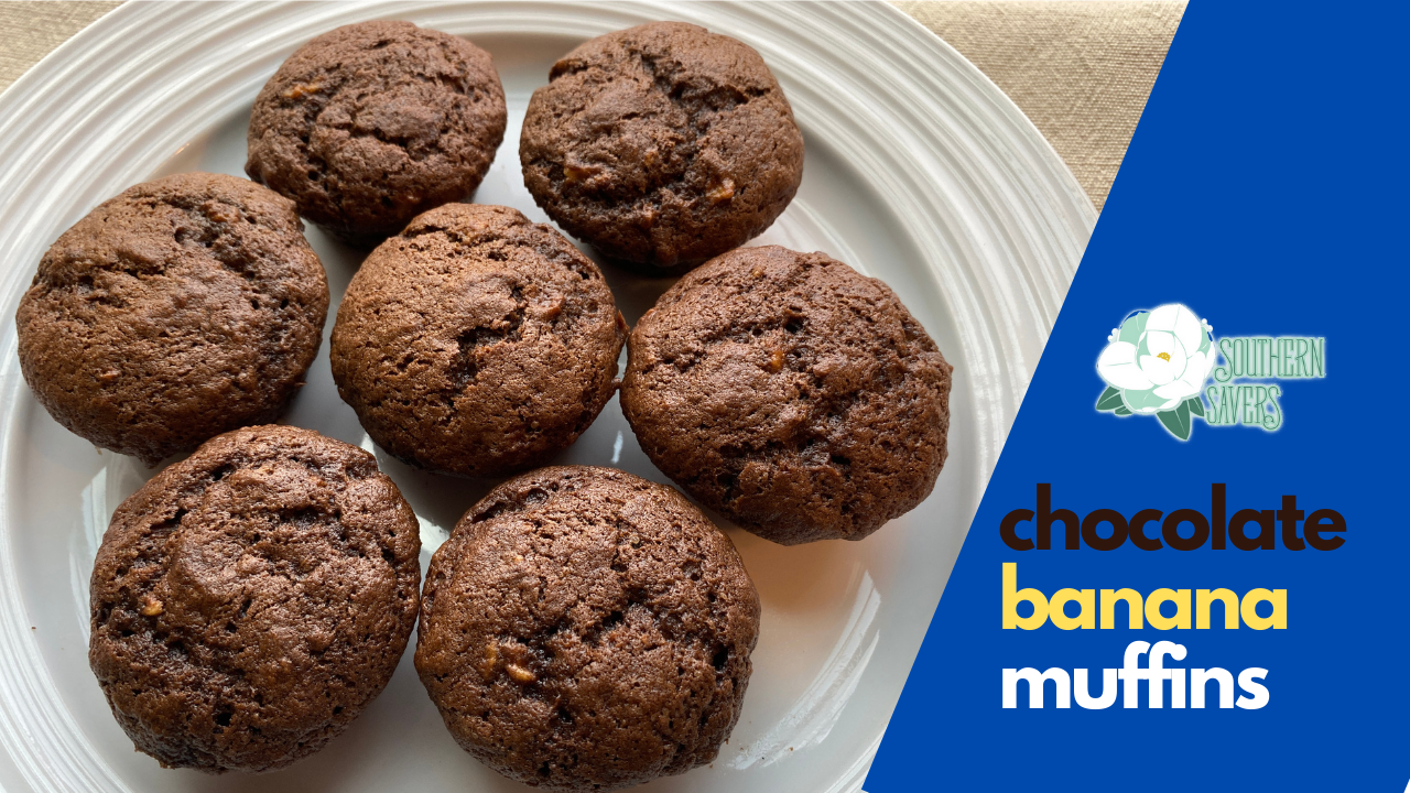 AfterSchool Snack Recipe Chocolate Banana Muffins Southern Savers