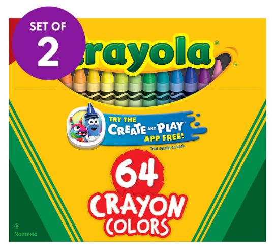 set of two crayon packs