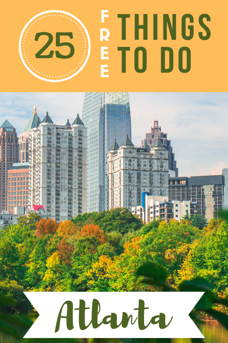 Atlanta is a huge city with so many things to do! Here are 25 free things to do in Atlanta to take advantage of the green space and its history!