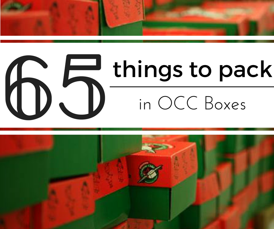 Stumped on what things to pack in Operation Christmas Child boxes this year? I rounded up 65 of my favorite items to pack.