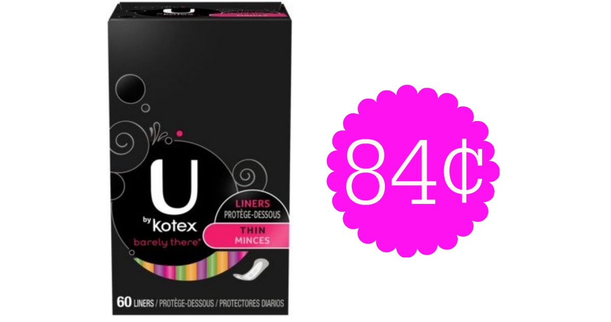 Kotex Coupon Liners for 84¢ Southern Savers