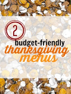 2 Budget-Friendly Thanksgiving Menus