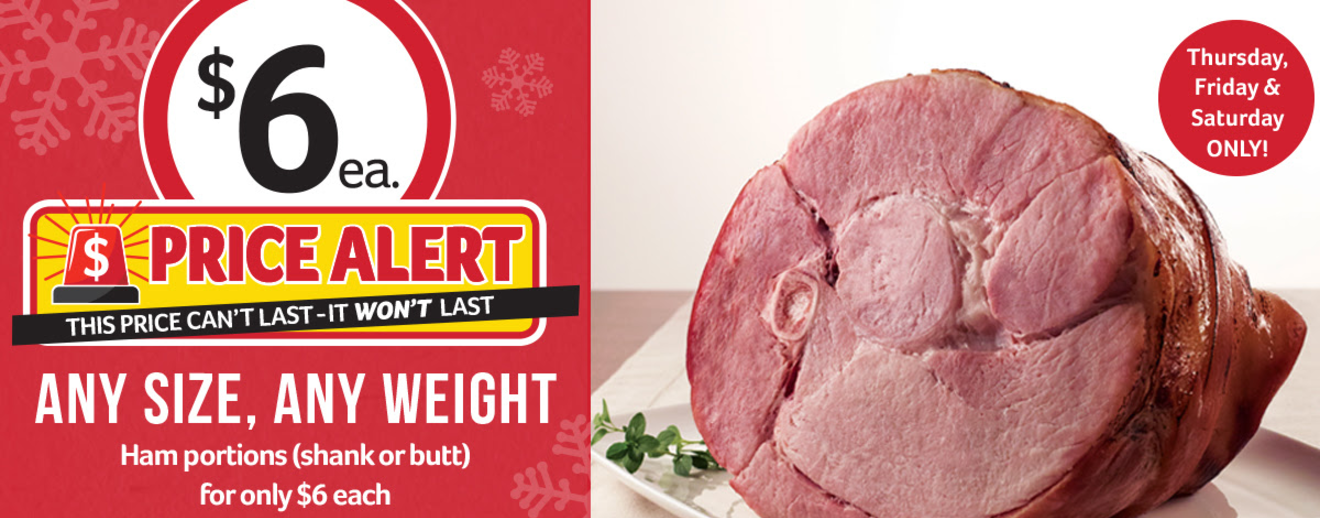 6 Ham (any size) at BiLo & Winn Dixie Southern Savers