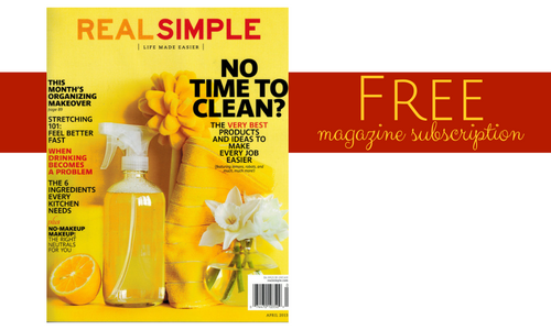 Free Magazine Subscription | Real Simple + More :: Southern Savers