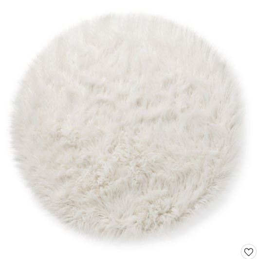 fuzzy round rug