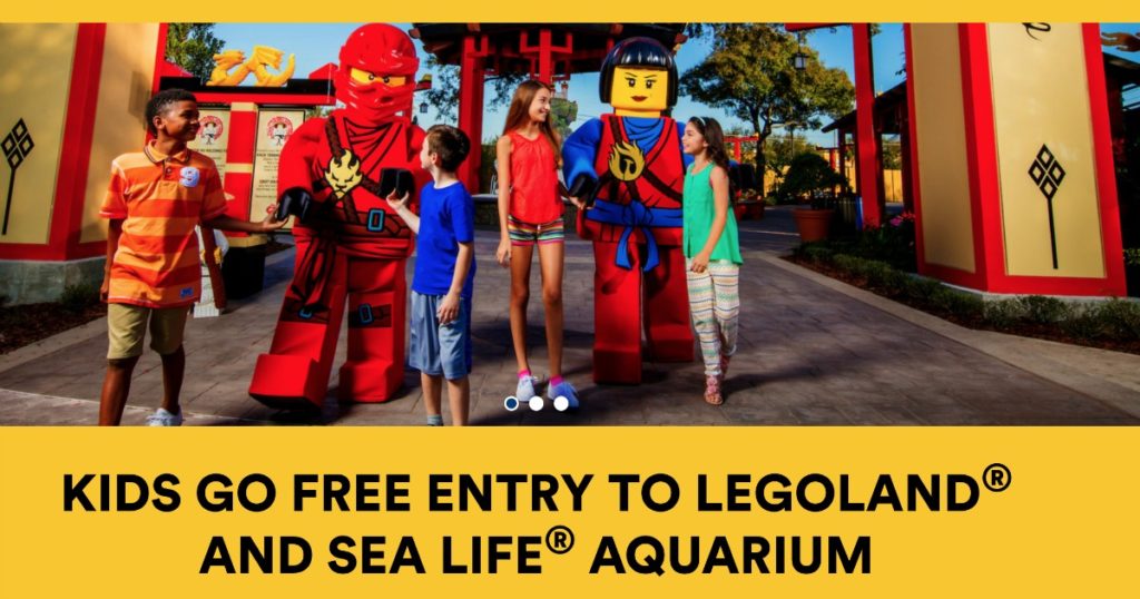 LegoLand Coupons Free Children's Ticket with Adult Purchase