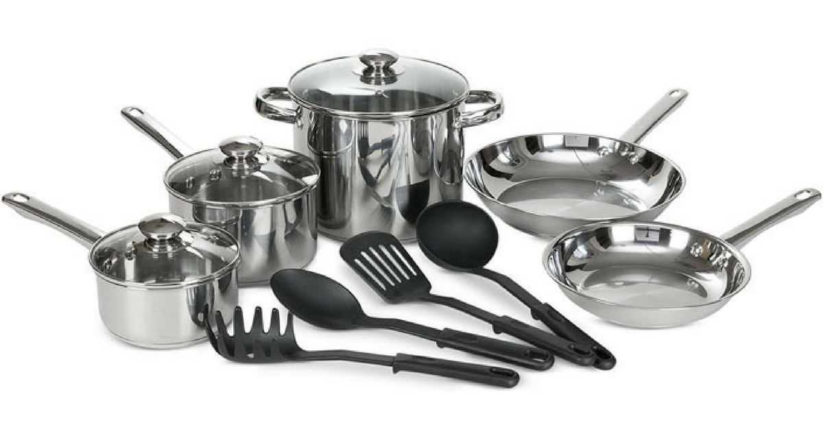 Macy s Cookware Deal 12 Piece Stainless Steel Set  for 