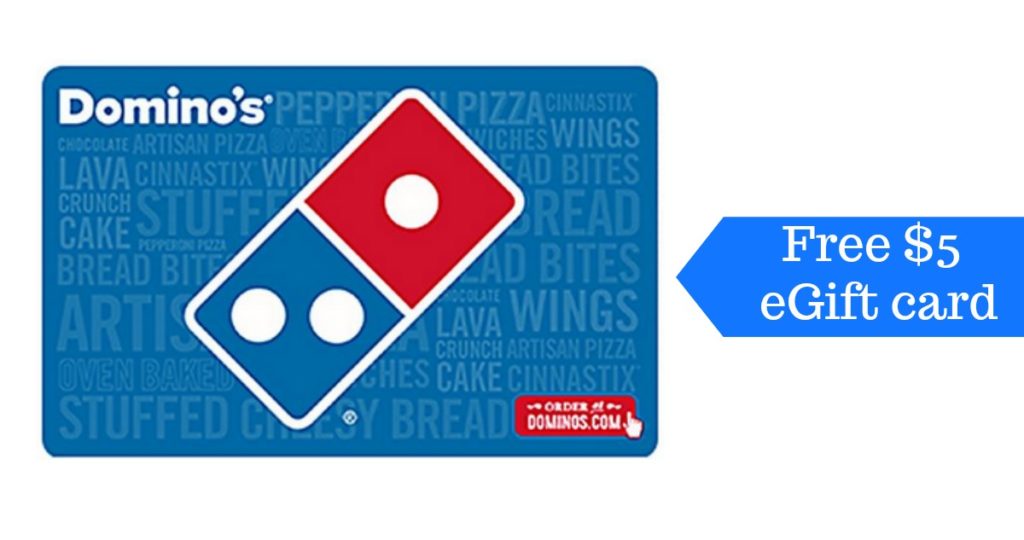 Free 5 Domino's Gift Card Southern Savers