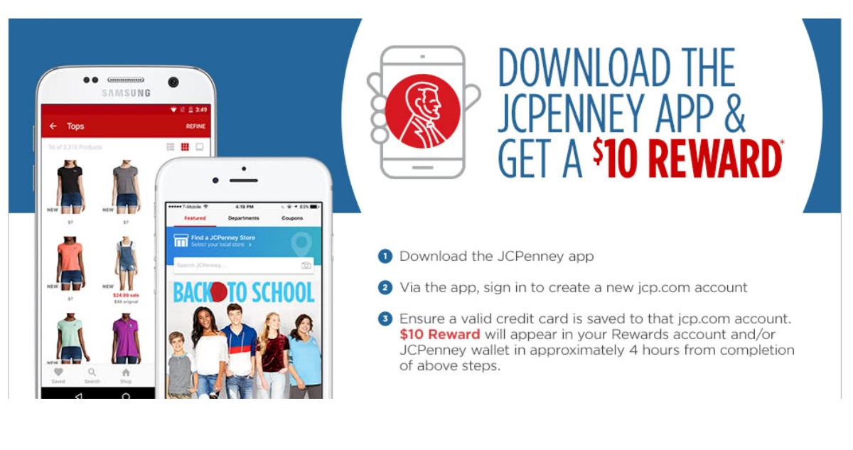 JCPenney App Free 10 Reward Southern Savers