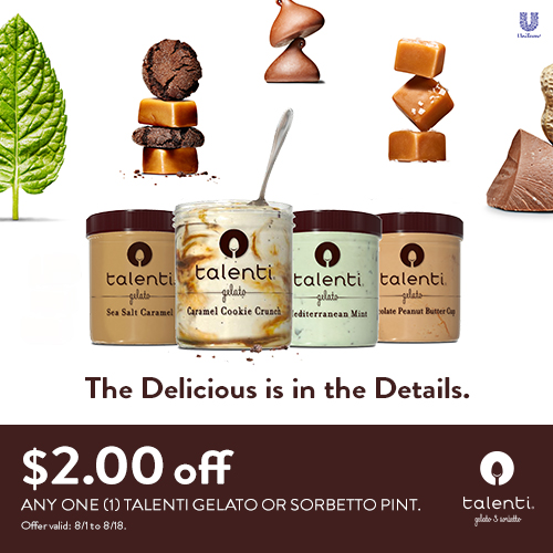 Save 50¢ on Talenti Gelato at Publix Southern Savers