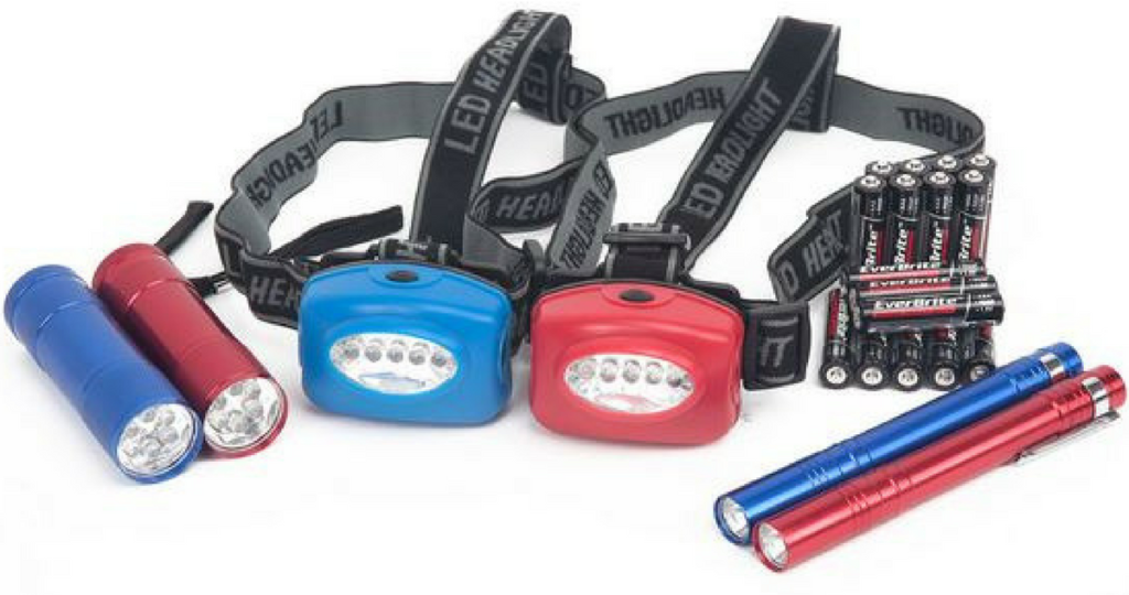 Ozark Trail LED Flashlight, Penlight & Headlamp Combo Set, 6
