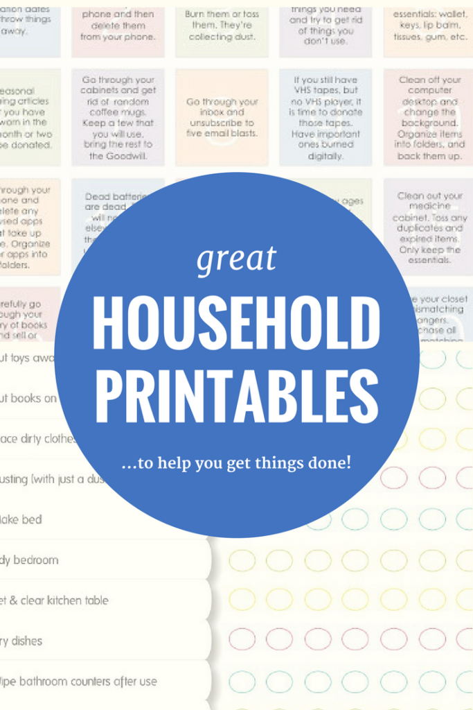 Household Printable Checklists :: Southern Savers