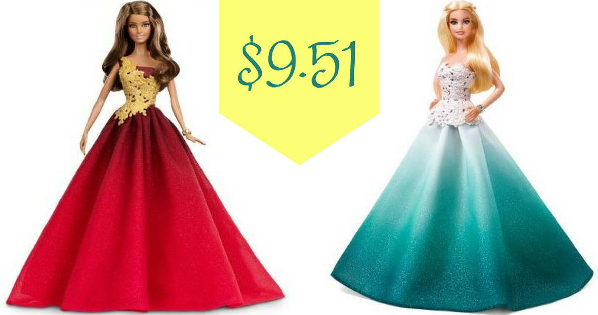 Walmart Deal  Holiday Barbie Dolls, $9.51 (reg. $39.88 