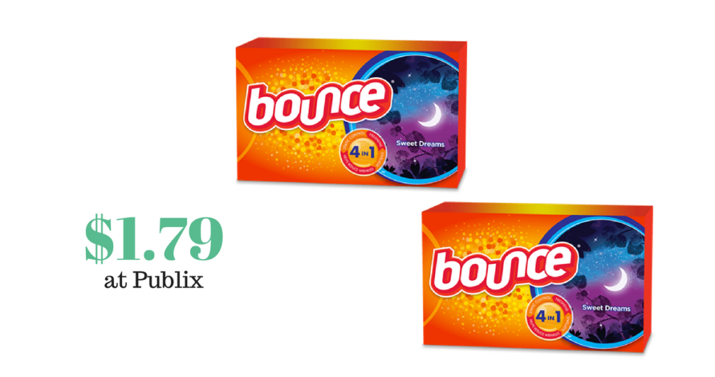 Bounce Dryer Sheets, 1.79 at Publix Southern Savers