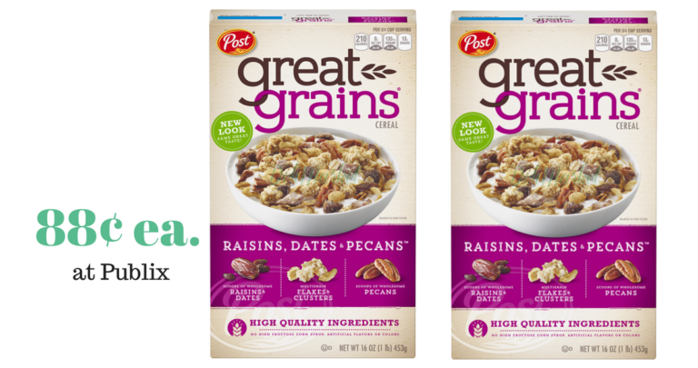 Post Great Grains Cereal, 88¢ Per Box :: Southern Savers