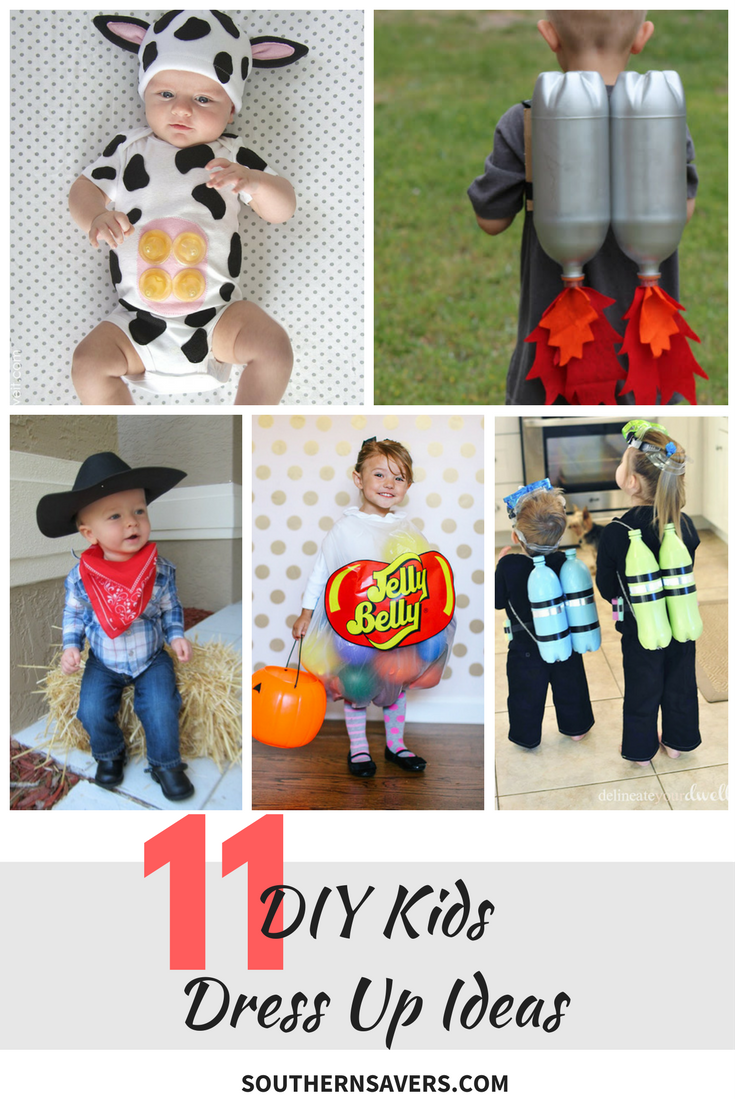 No dress up box is complete without a few outfits wrangled together with items from around the house. Check out this round up of 11 DIY Kids Dress Up Ideas!