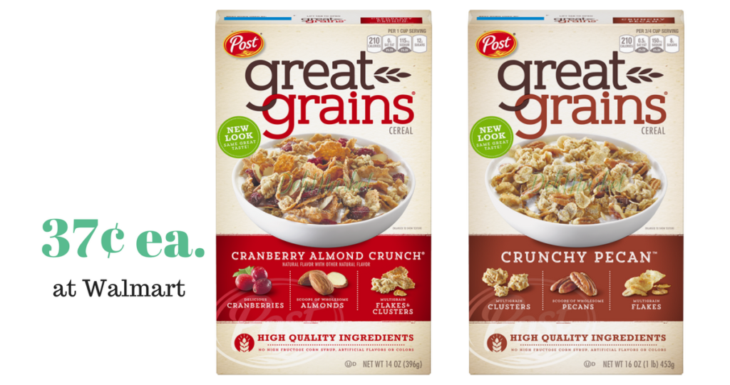 Post Great Grains Cereal, 37¢ Per Box :: Southern Savers