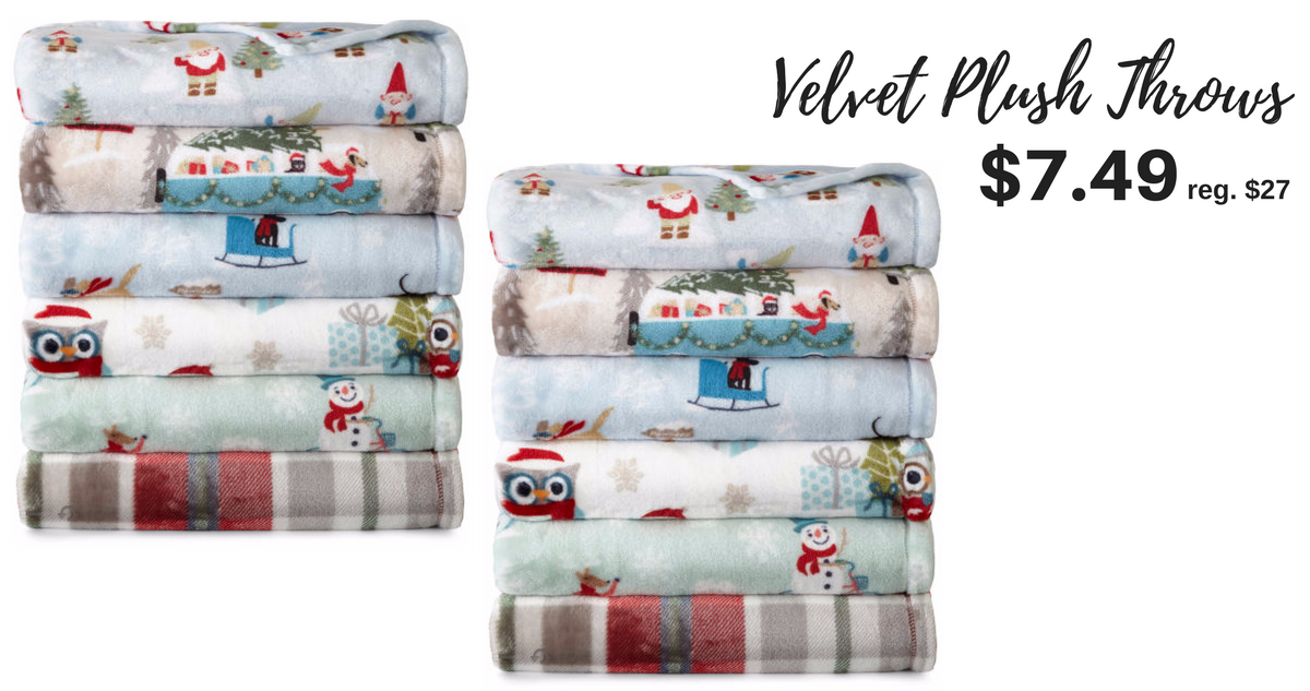 JCPenney Velvet Plush Throw, Only 7.49 (reg. 27) Southern Savers