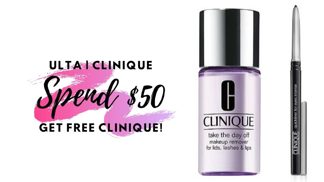Ulta Spend 50 on Clinique, Get FREE Makeup Remover and Eyeliner