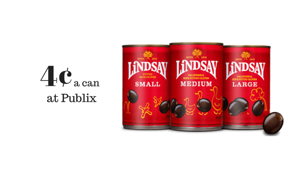 Lindsay Olives 4¢ a Can at Publix! Southern Savers