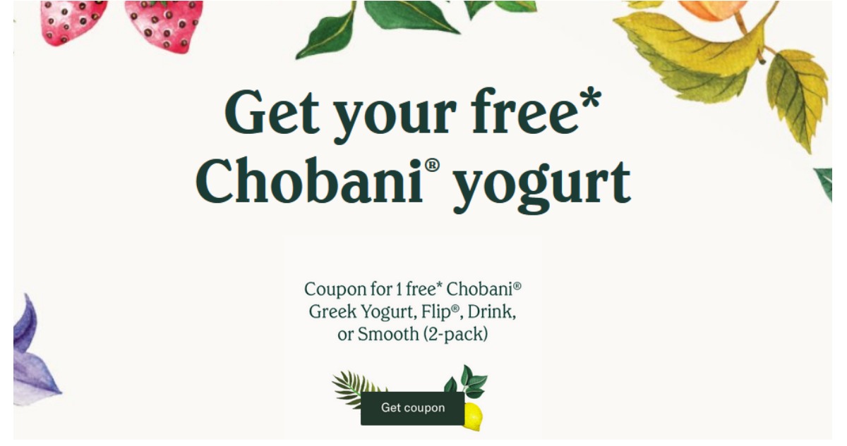 Free Chobani Greek Yogurt Coupon Southern Savers
