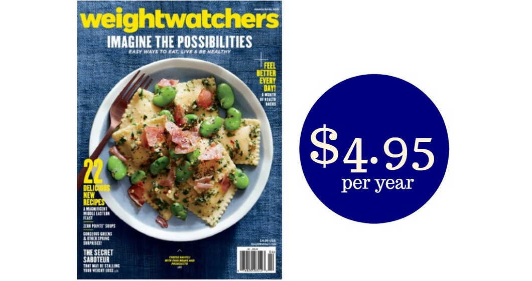 Weight Watchers Magazine for 4.95 Per Year Southern Savers