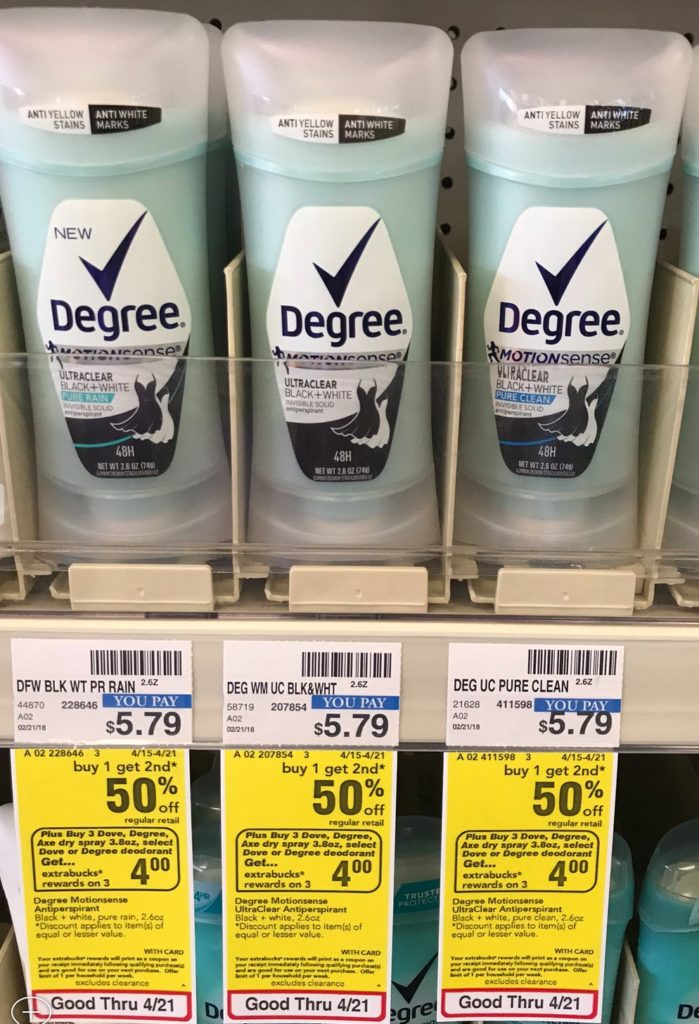 Degree Deodorant 50 off at CVS Southern Savers