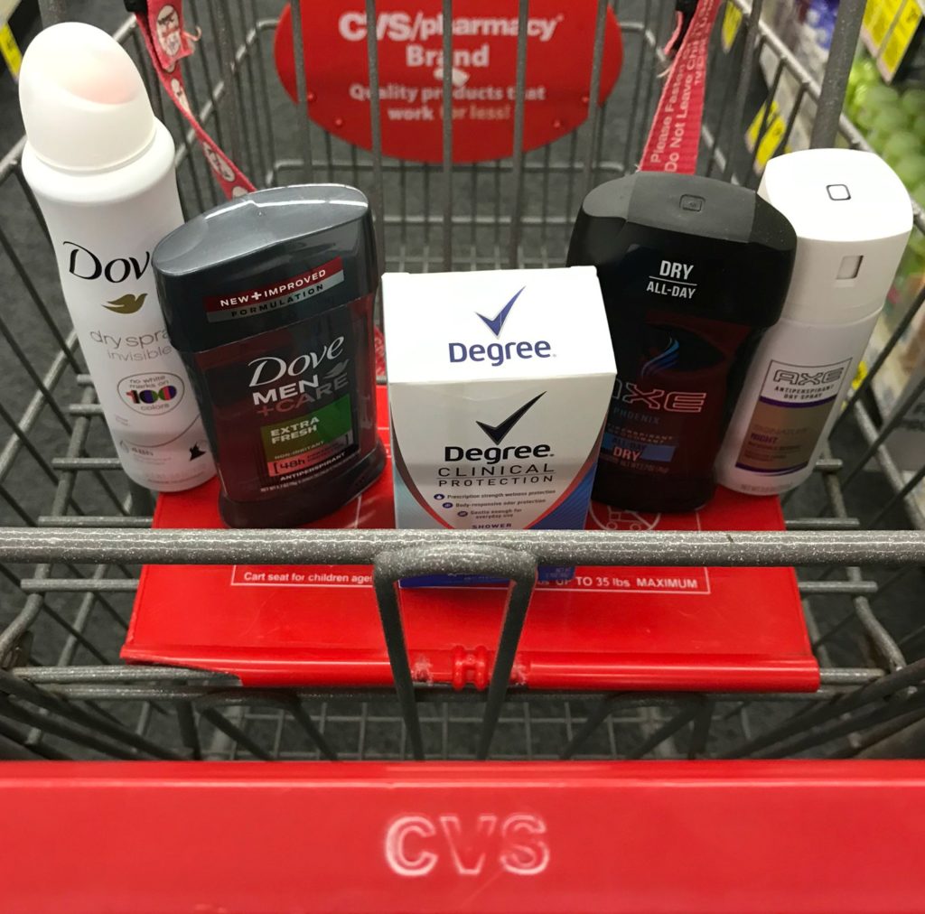 Dove, Degree or Axe Deodorant Stock up at CVS Southern Savers