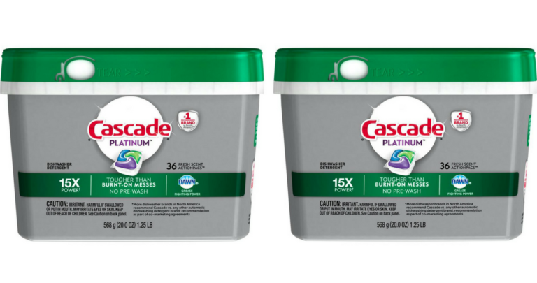 Cascade Coupon | Makes Platinum ActionPacs $6.49 :: Southern Savers