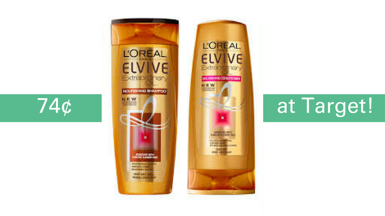 L'Oreal Coupon Elvive Shampoo and Conditioner 74¢ at Target