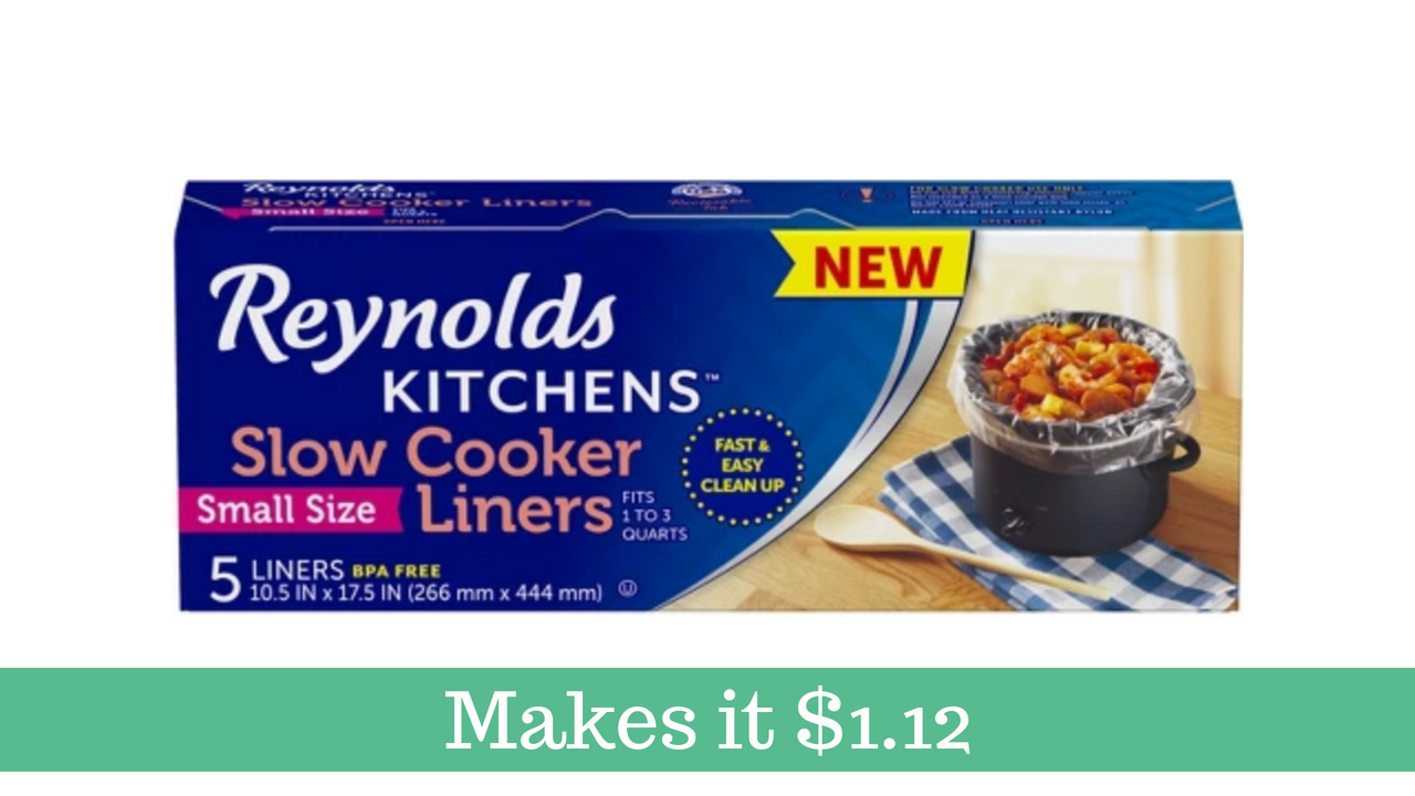 Reynolds Coupon Small Size Slow Cooker Liners 1.12 at Target