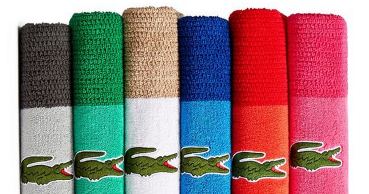 lacoste towels sale
