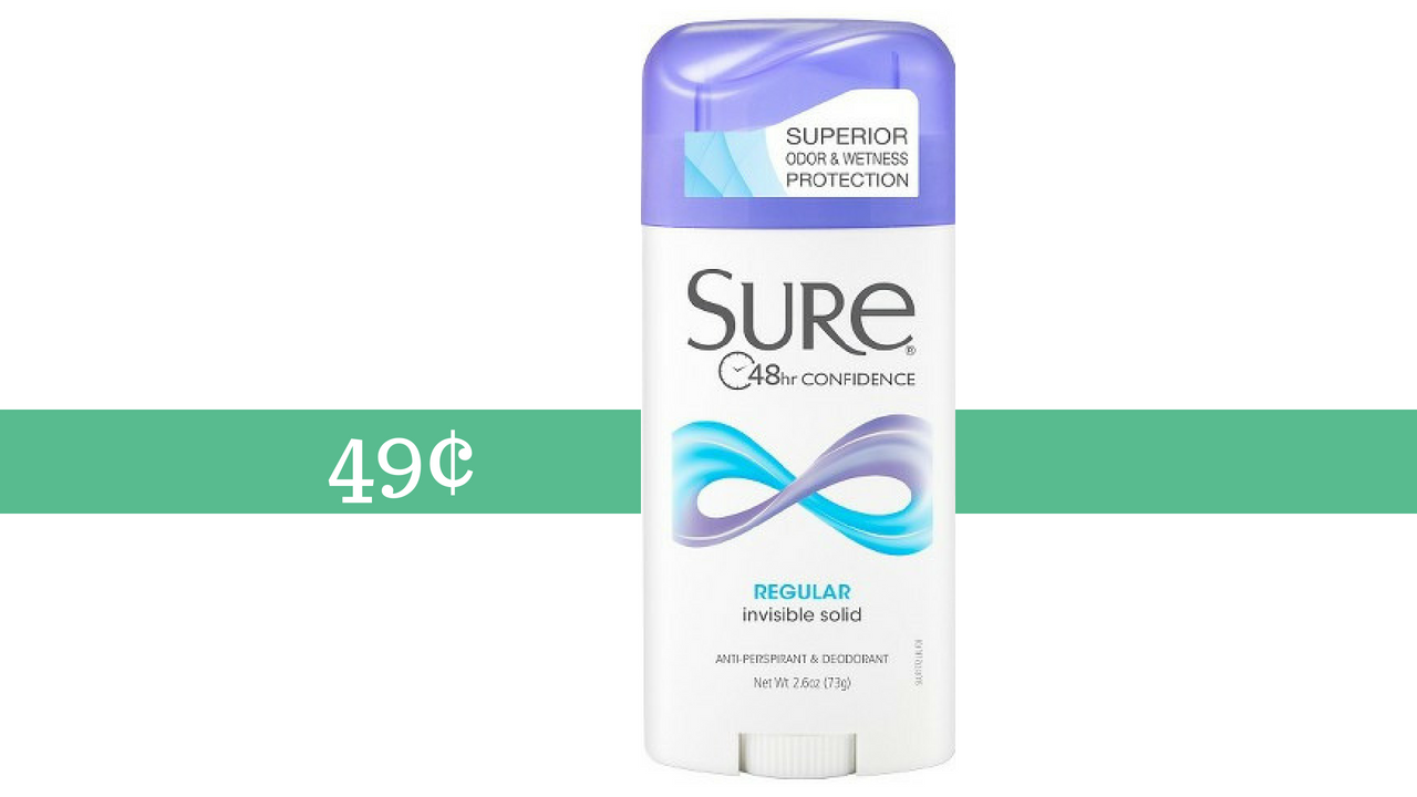 Sure Deodorant 49¢ at CVS Starting Sunday Southern Savers